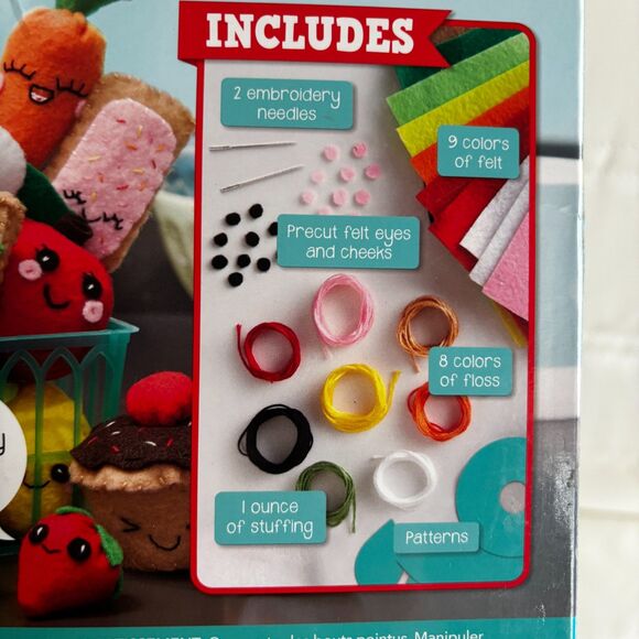 KLUTZ 100% Certified Sew MINI TREATS 18 Food Plushies Stitch & Stuff Craft Kit - Picture 5 of 6